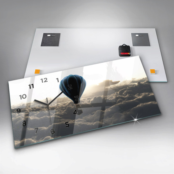 Horizontal wall clock Balloon in the sky