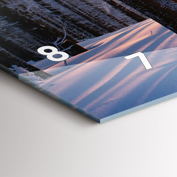 Horizontal wall clock Sunset Forest