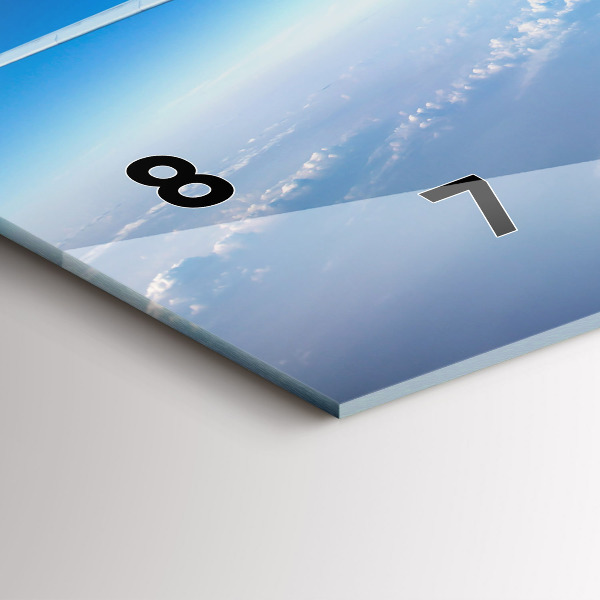 Horizontal wall clock Cloud Plane