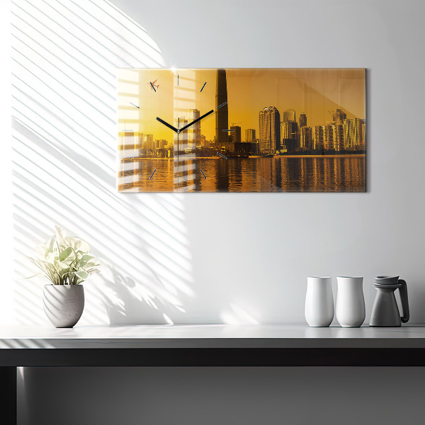 Horizontal wall clock Zhujiang River
