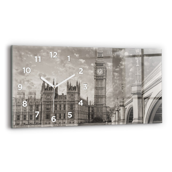 Horizontal wall clock London England Big Ben
