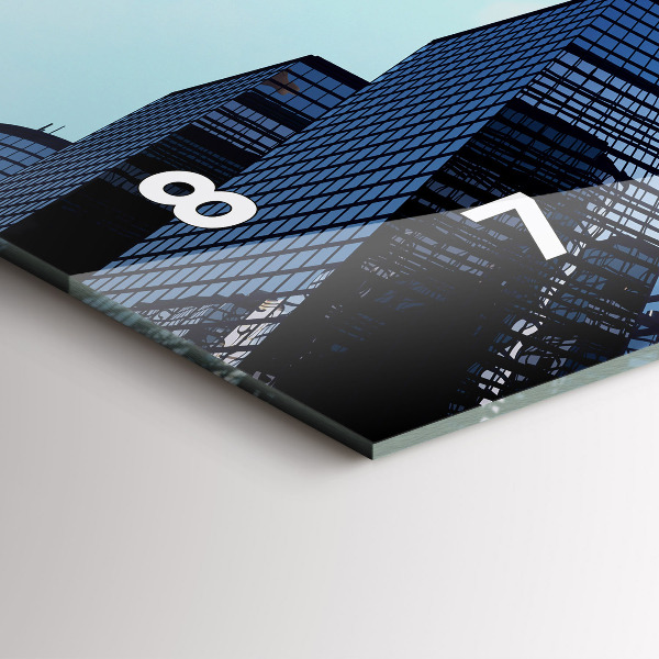 Horizontal wall clock Airplane over buildings