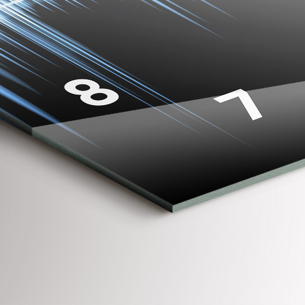 Horizontal wall clock Microphone and Headphones