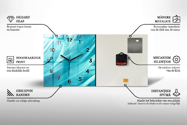 Horizontal wall clock Black motorcycle