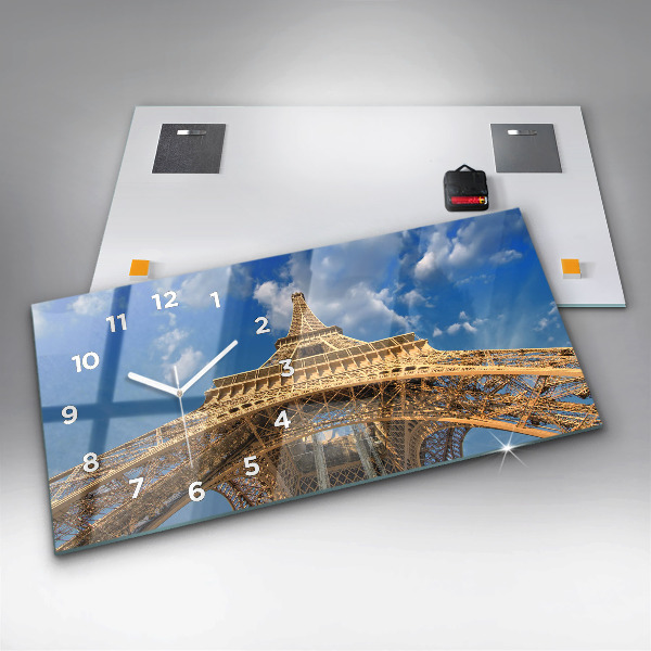 Horizontal wall clock France Eiffel Tower