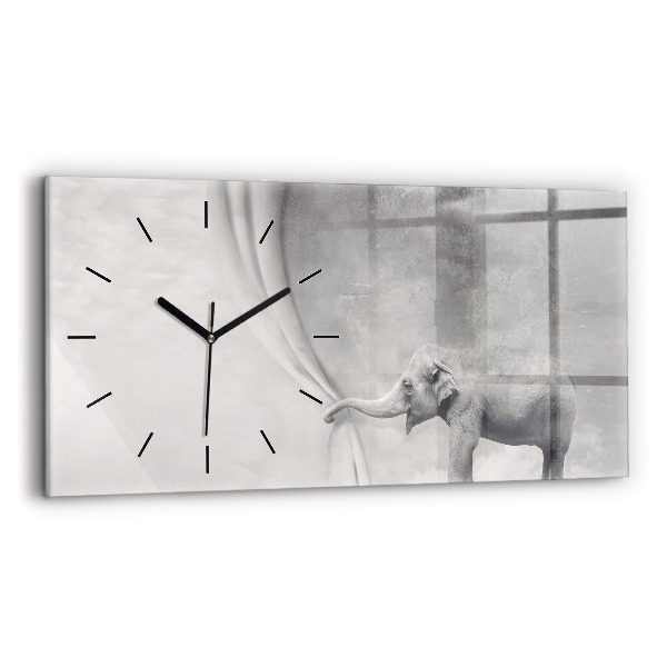 Horizontal wall clock Elephant