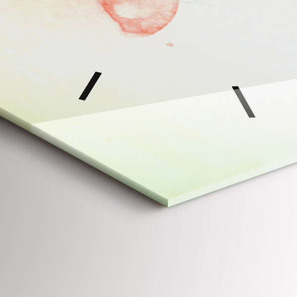 Horizontal wall clock Abstract woman face