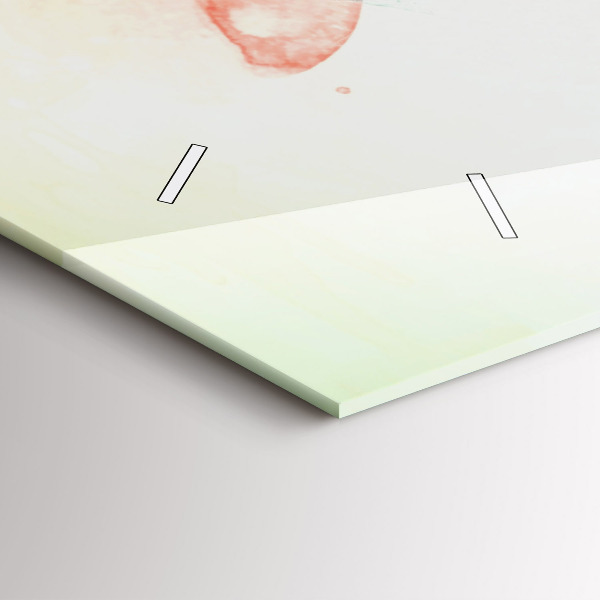 Horizontal wall clock Abstract woman face