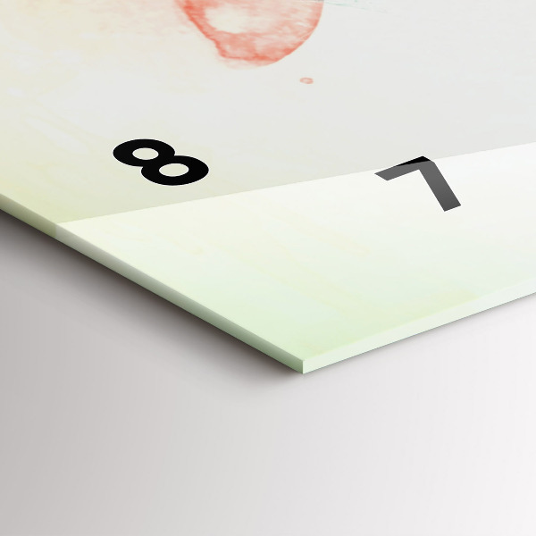 Horizontal wall clock Abstract woman face