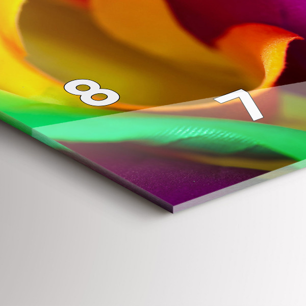 Horizontal wall clock Rainbow Rose