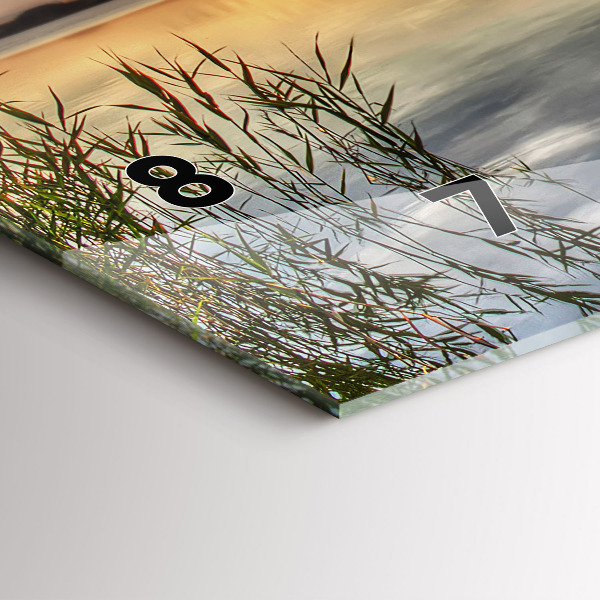 Horizontal wall clock Lake Sunset