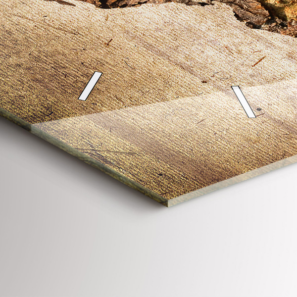 Horizontal wall clock Vintage world map