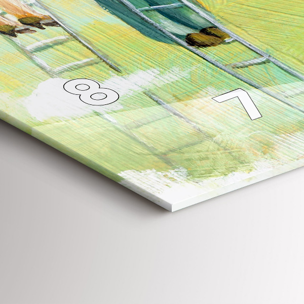 Horizontal wall clock People on the ladder