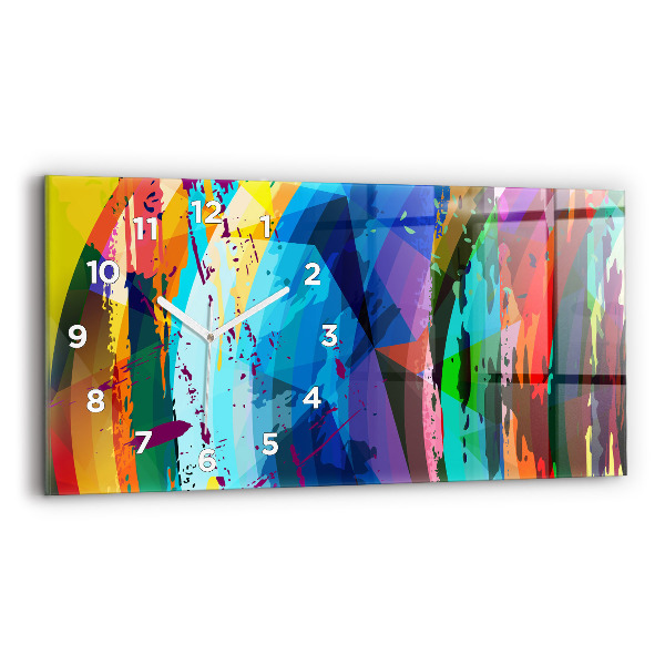 Horizontal wall clock Abstract background