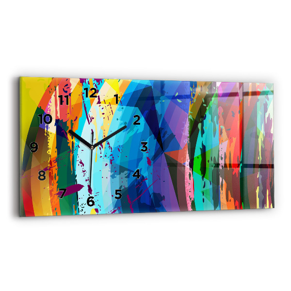 Horizontal wall clock Abstract background