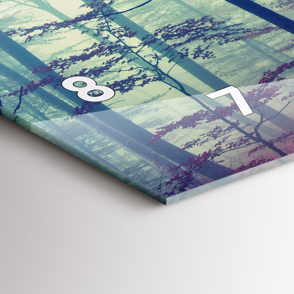 Horizontal wall clock Autumn road Forest Fog