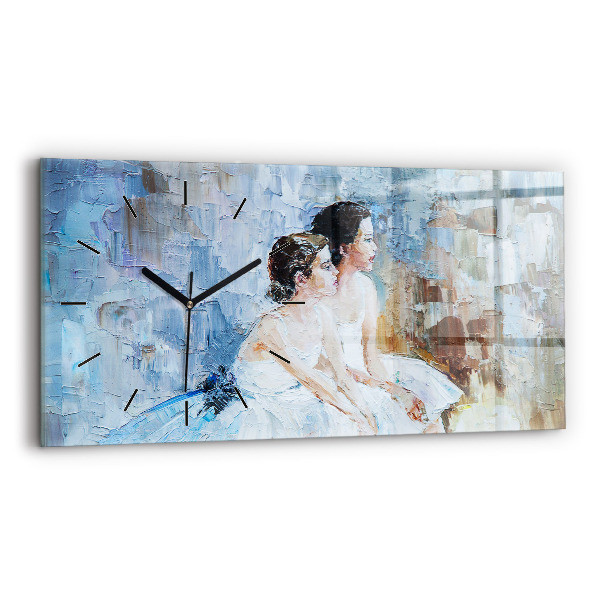 Horizontal wall clock Young ballerinas