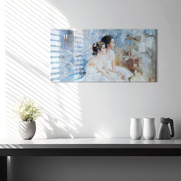 Horizontal wall clock Young ballerinas