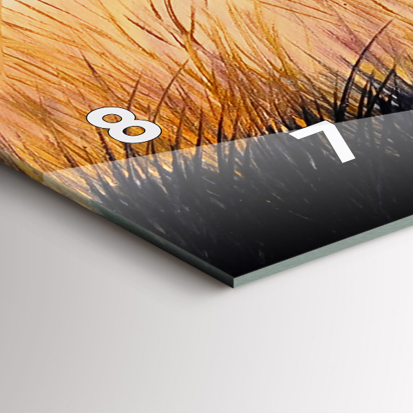 Horizontal wall clock Cranes at sunset