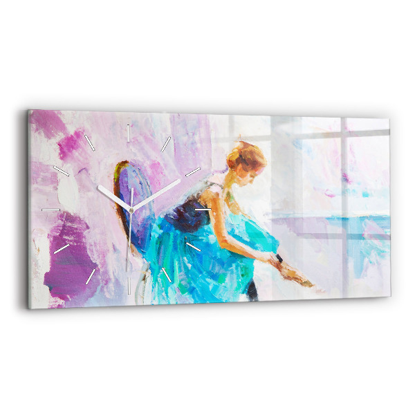 Horizontal wall clock Preparing the ballerina