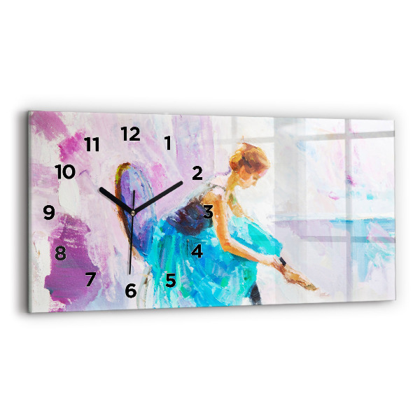 Horizontal wall clock Preparing the ballerina