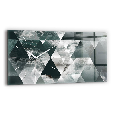 Horizontal wall clock Abstract sea waves