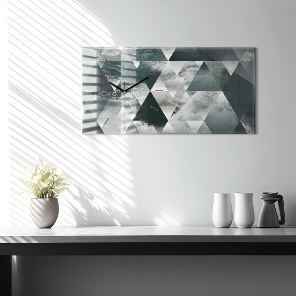 Horizontal wall clock Abstract sea waves