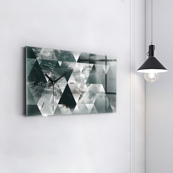 Horizontal wall clock Abstract sea waves