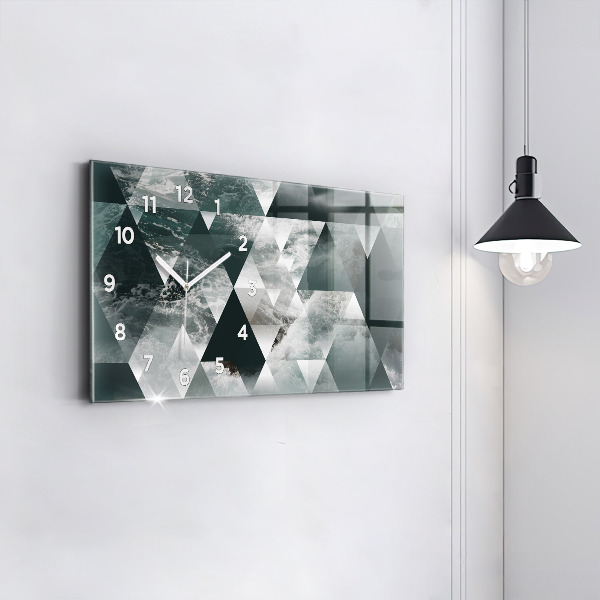 Horizontal wall clock Abstract sea waves
