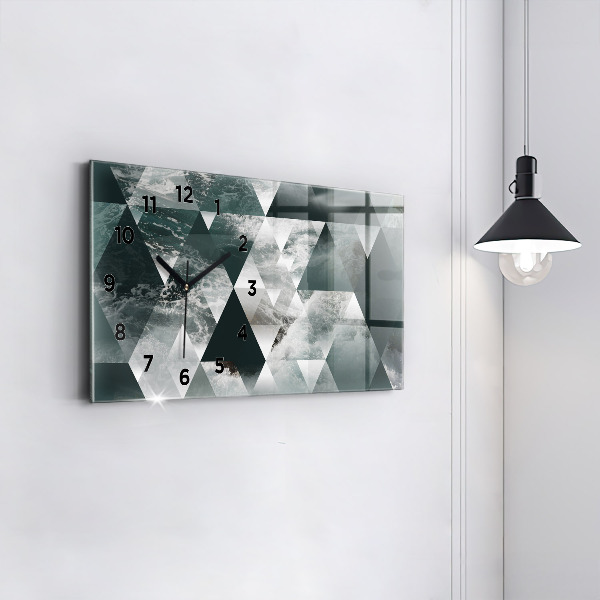 Horizontal wall clock Abstract sea waves
