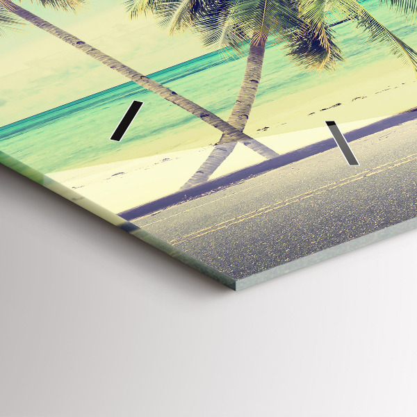 Horizontal wall clock Car with surfboard