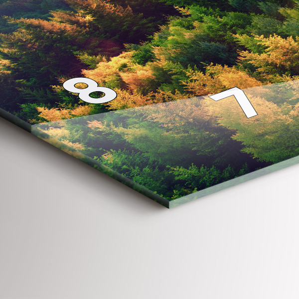 Horizontal wall clock Sunset over the hills