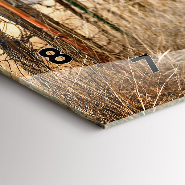 Horizontal wall clock Old cars