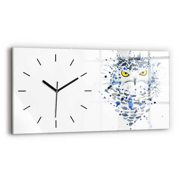 Horizontal wall clock Owl look
