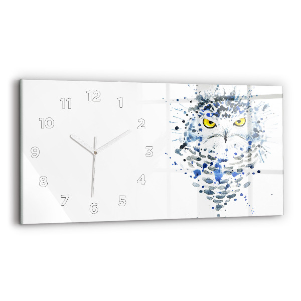 Horizontal wall clock Owl look