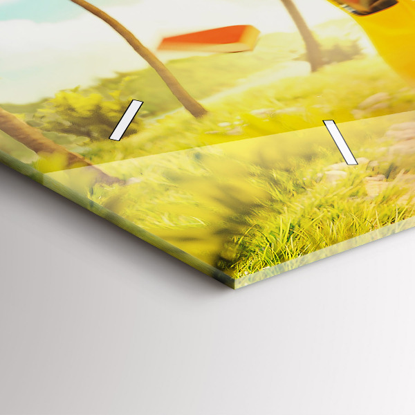 Horizontal wall clock Car with surfboard