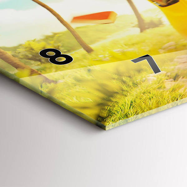 Horizontal wall clock Car with surfboard