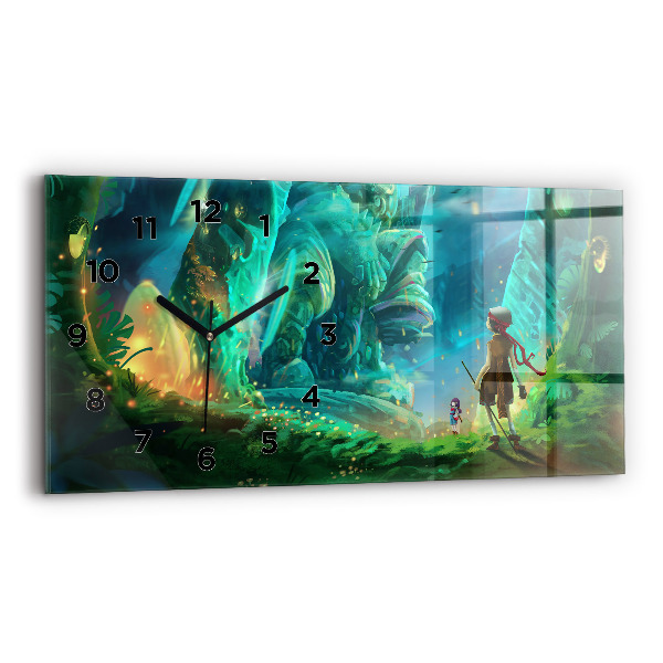 Horizontal wall clock Children in a fairytale forest