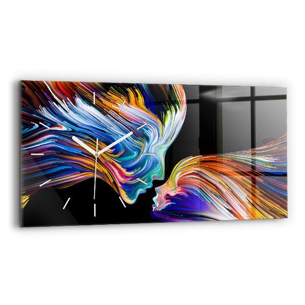 Horizontal wall clock Emotional art