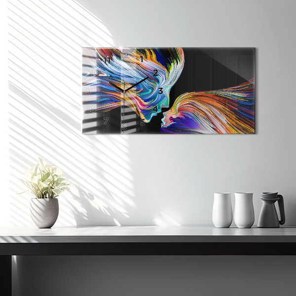 Horizontal wall clock Emotional art