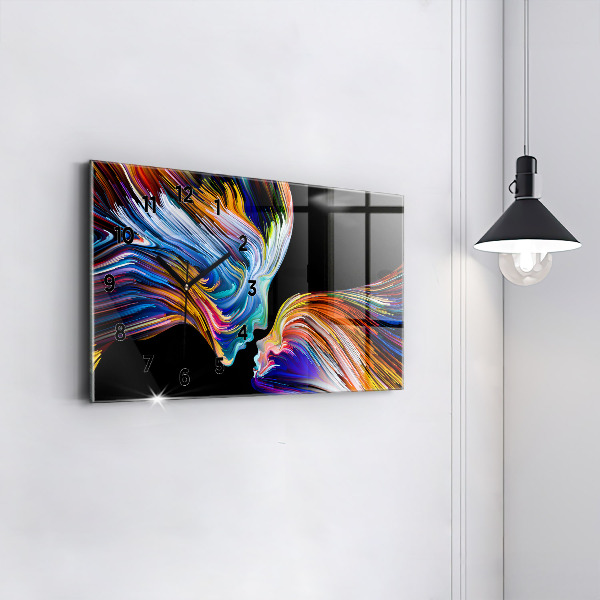 Horizontal wall clock Emotional art