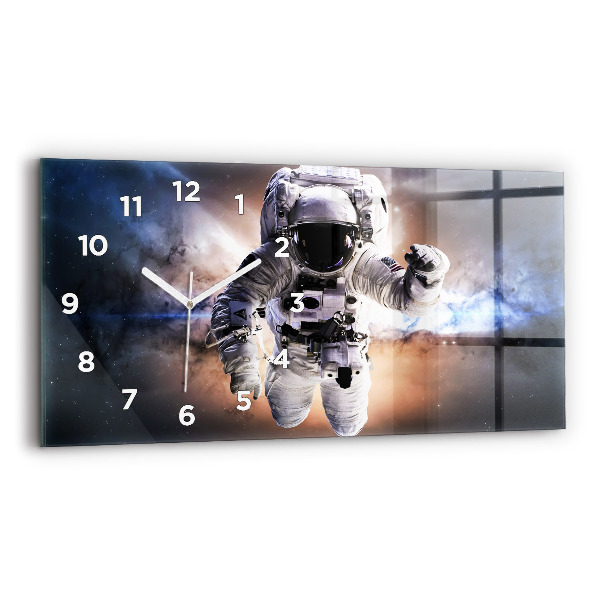Horizontal wall clock Astronaut in space