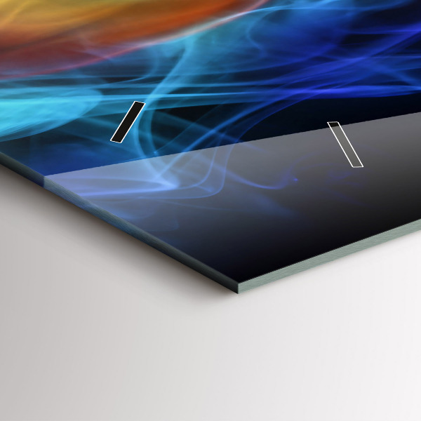 Horizontal wall clock Abstract colorful lines