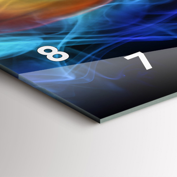 Horizontal wall clock Abstract colorful lines