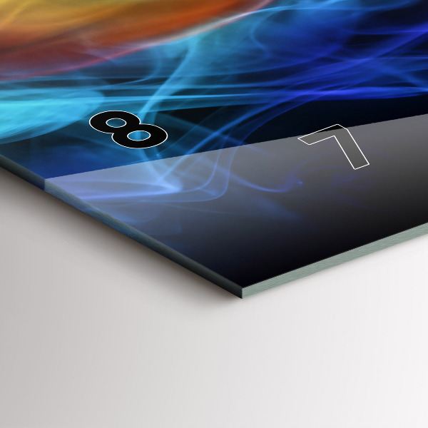 Horizontal wall clock Abstract colorful lines