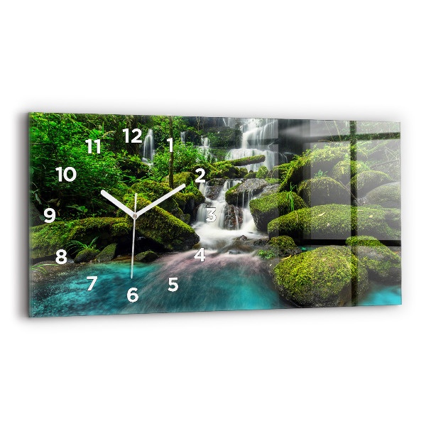Horizontal wall clock Waterfall Thailand