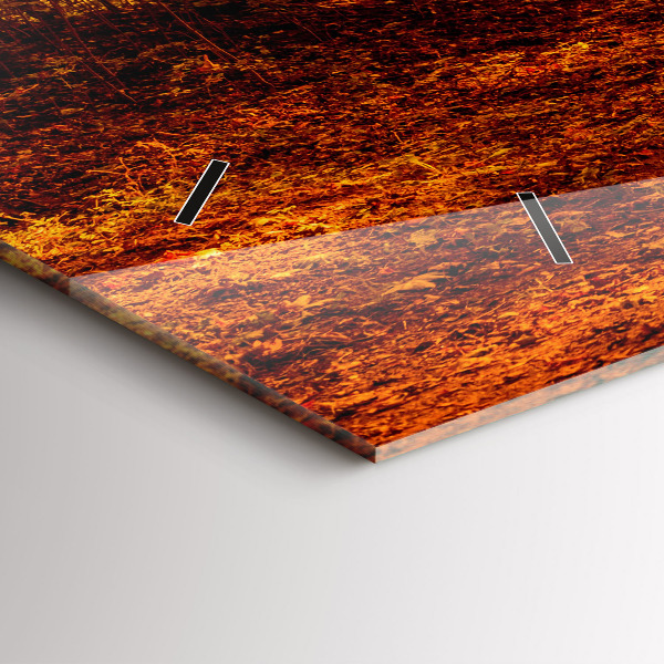 Horizontal wall clock Forest landscape in the sun