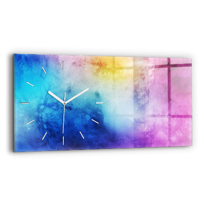 Horizontal wall clock Colored Spots