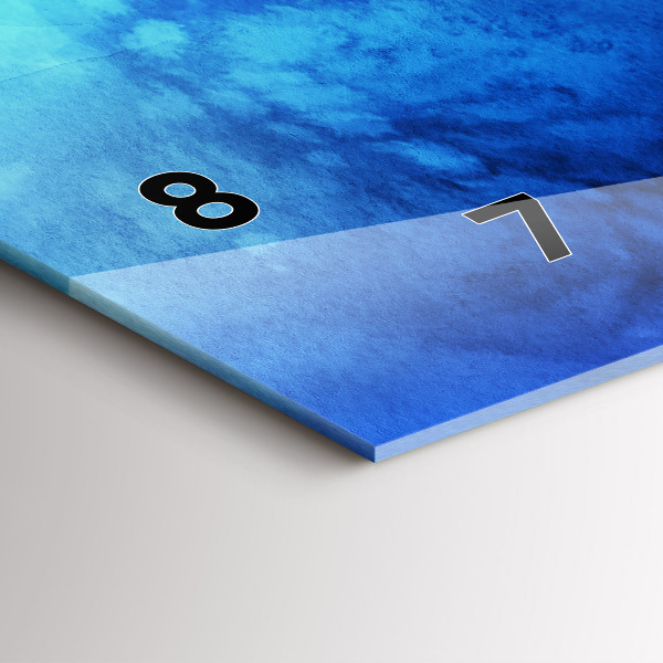 Horizontal wall clock Colored Spots