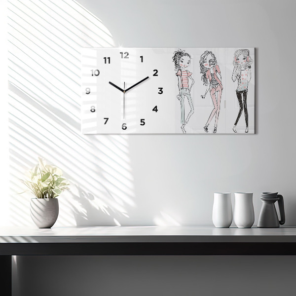 Horizontal wall clock Women's Fashion